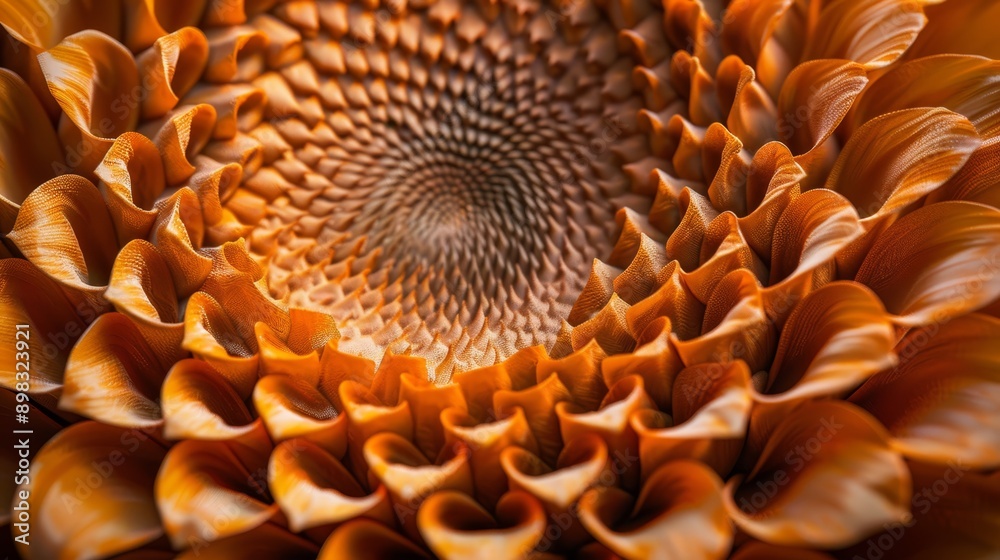 custom made wallpaper toronto digital A tight shot of an orange flower with a spiral pattern in its center