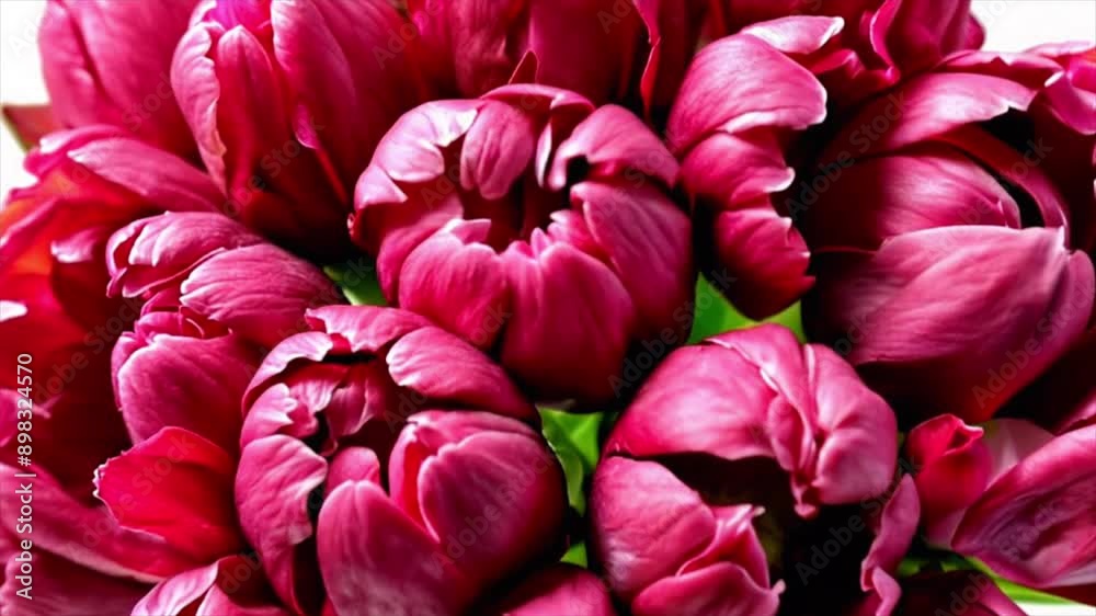 Pink peony flowers opening from a closed bud to a full blossom. Slow motion. Time-lapse Pink peony flowers opening from a closed bud to a full blossom. Slow motion. Time-lapse