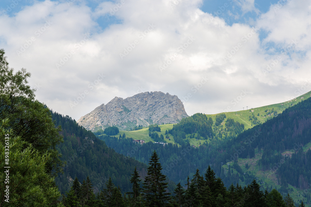 View of Dolomites from Campitello di Fassa - Val di Fassa - Italy View of Dolomites from Campitello di Fassa - Val di Fassa - Italy
