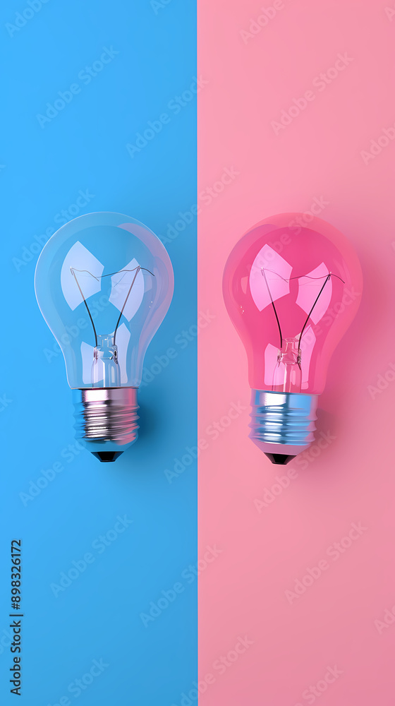 Creative design of colorful light bulbs Creative design of colorful light bulbs