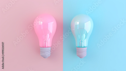 Creative design of colorful light bulbs