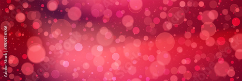 Festive raspberry gradient mesh seamless bg with effect bokeh. Sparkling red wine with sophisticated overlay circle pattern. Vector shiny wallpaper