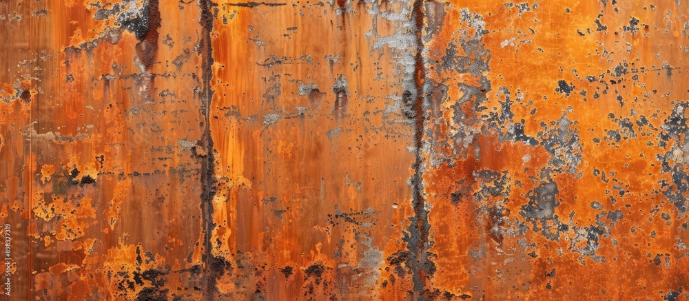 An aged orange galvanized sheet featuring rust rough texture decay and a lovely pattern perfect for adding text or images with its empty copy space An aged orange galvanized sheet featuring rust rough texture decay and a lovely pattern perfect for adding text or images with its empty copy space
