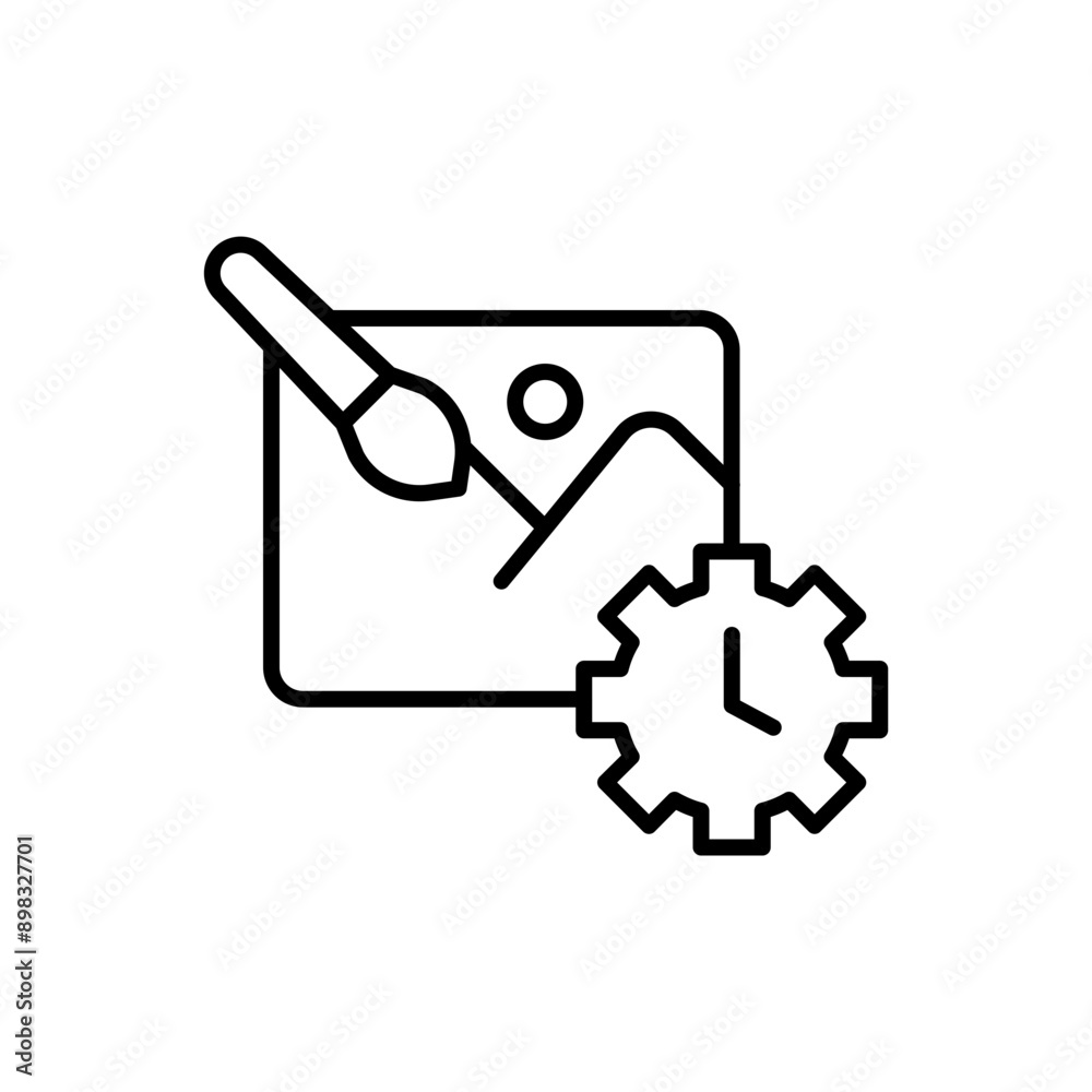 Art progression outline icons, minimalist vector illustration ,simple transparent graphic element .Isolated on white background Art progression outline icons, minimalist vector illustration ,simple transparent graphic element .Isolated on white background