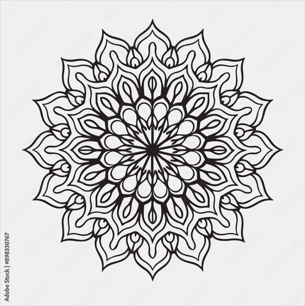 mandala silhouette vector on a white background mandala silhouette vector on a white background