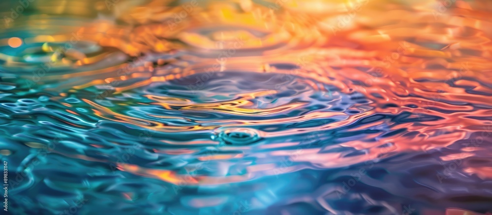 Color merging in water producing an abstract copy space image