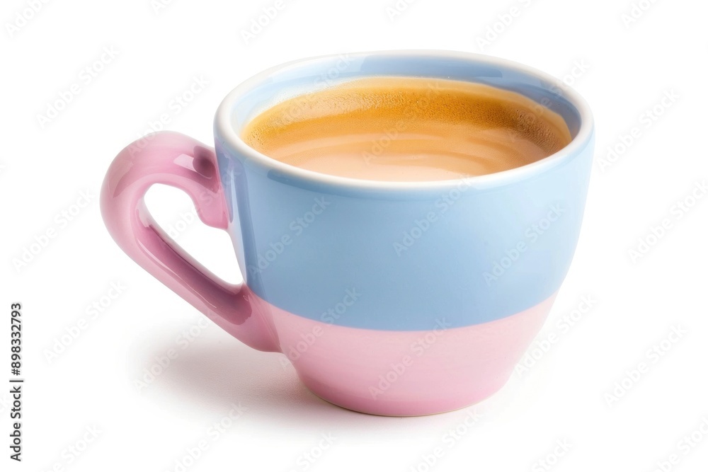 Colorful coffee cup with latte Colorful coffee cup with latte