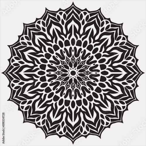 mandala silhouette vector on a white background