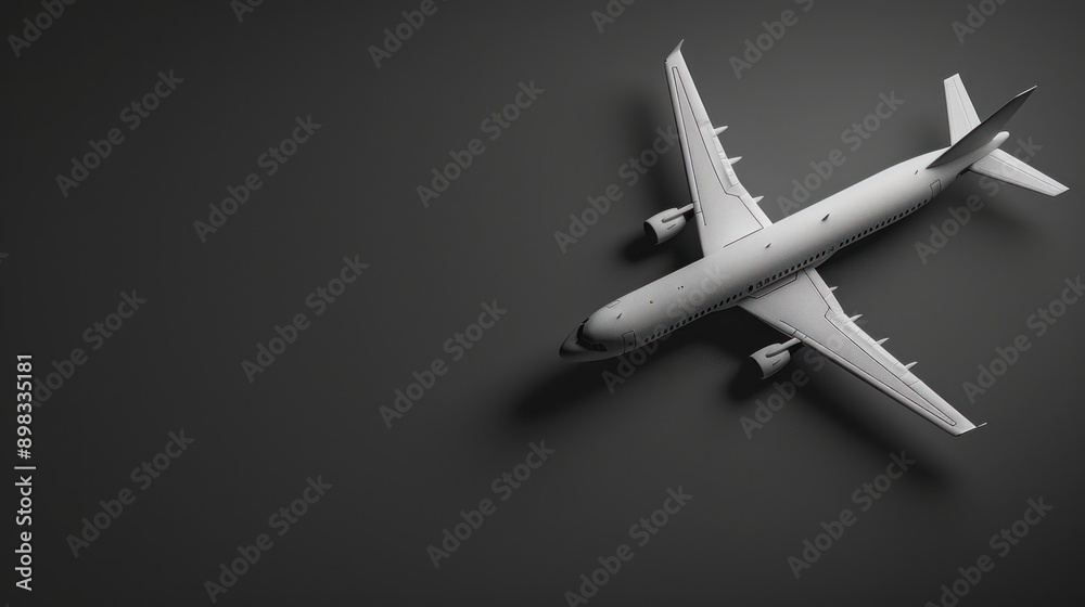airplane model on dark background airplane model on dark background