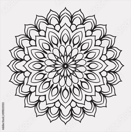 mandala silhouette vector on a white background