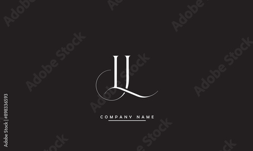 JL, LJ, J, L Abstract Letters Logo Monogram