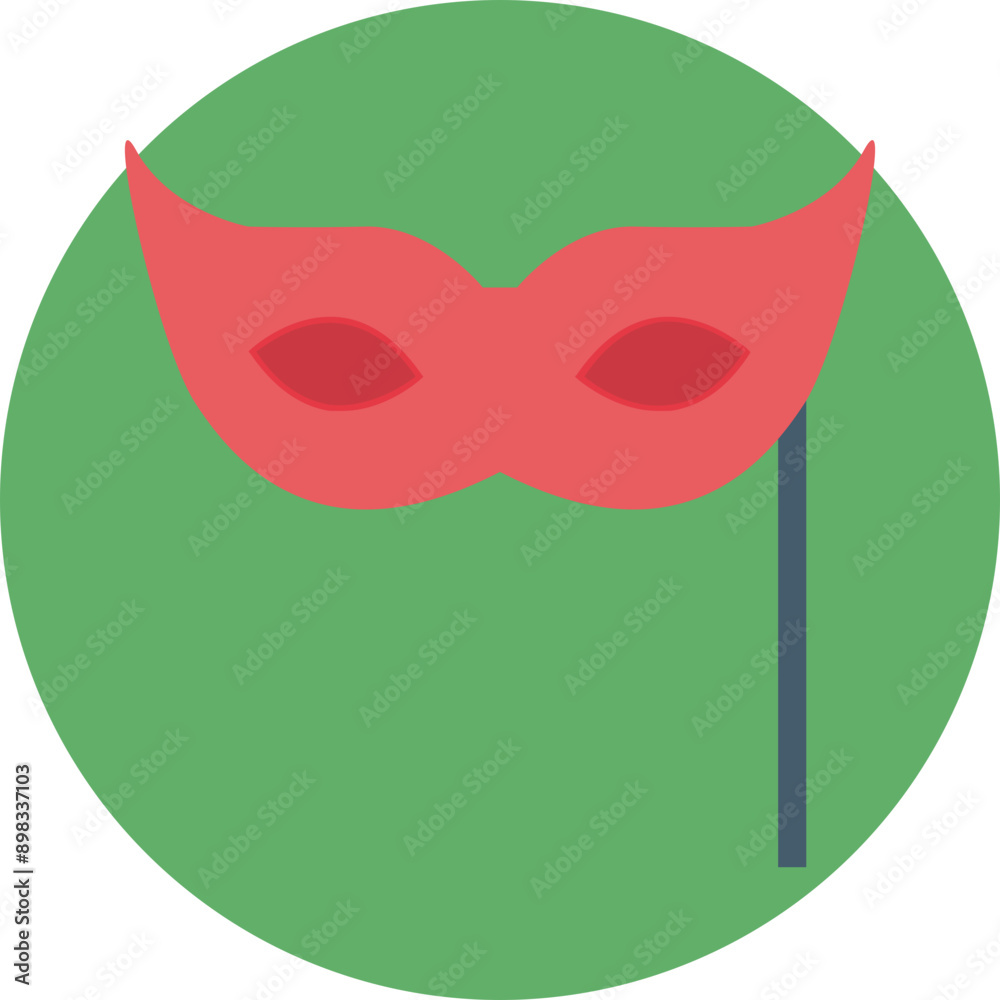 Carnival Mask vector icon in rounded style 