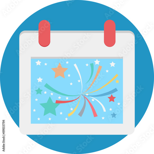 Calendar vector icon in rounded style 