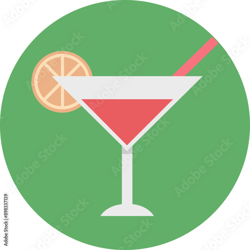 Lemonade vector icon in rounded style 