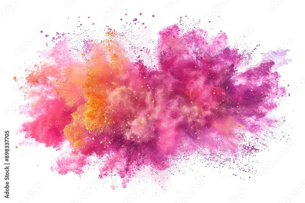 vibrant burst of colorful powder exploding against pure white background freezeframe capture of paint particles creates abstract dynamic composition rich hues blend in midair vibrant burst of colorful powder exploding against pure white background freezeframe capture of paint particles creates abstract dynamic composition rich hues blend in midair