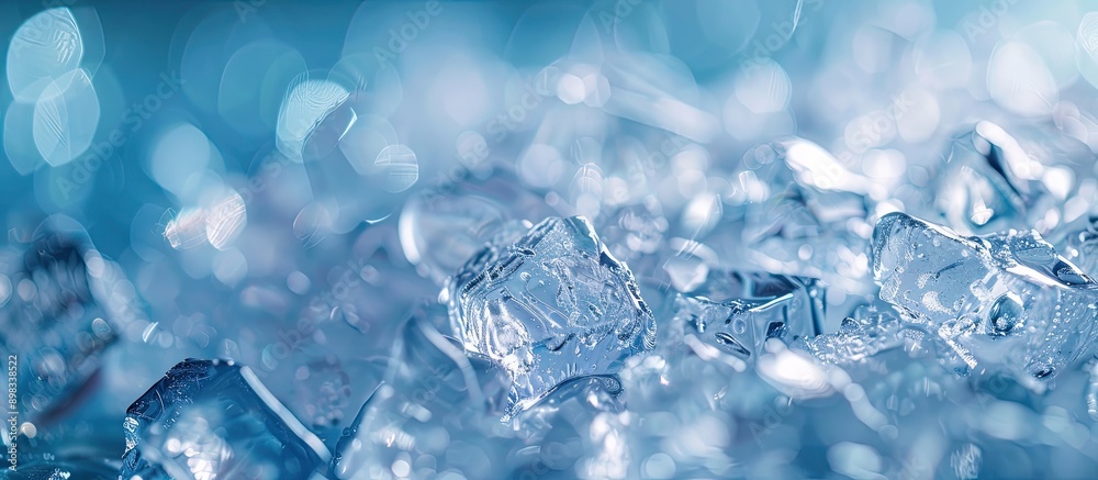 Clear ice with a copy space image Clear ice with a copy space image