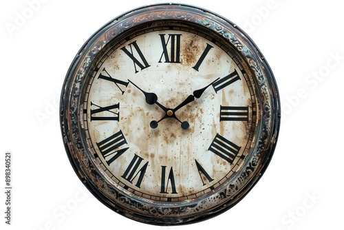 Wallpaper Mural Vintage Roman numeral wall clock Torontodigital.ca