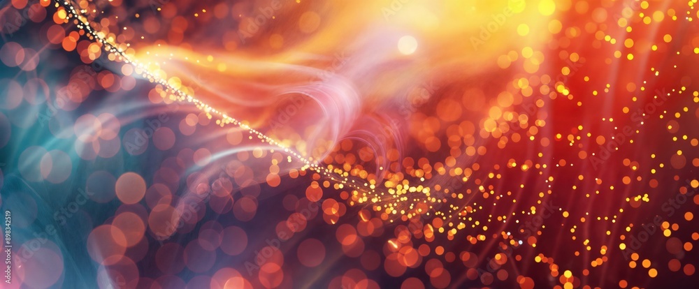 Abstract Futuristic Background With Golden Sparkles Abstract Futuristic Background With Golden Sparkles