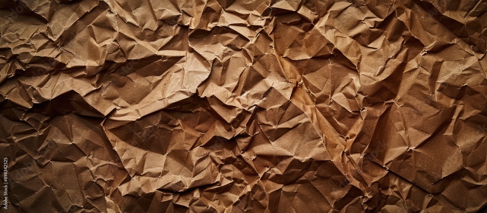 Texture of crumpled brown paper providing a backdrop with copy space image Texture of crumpled brown paper providing a backdrop with copy space image