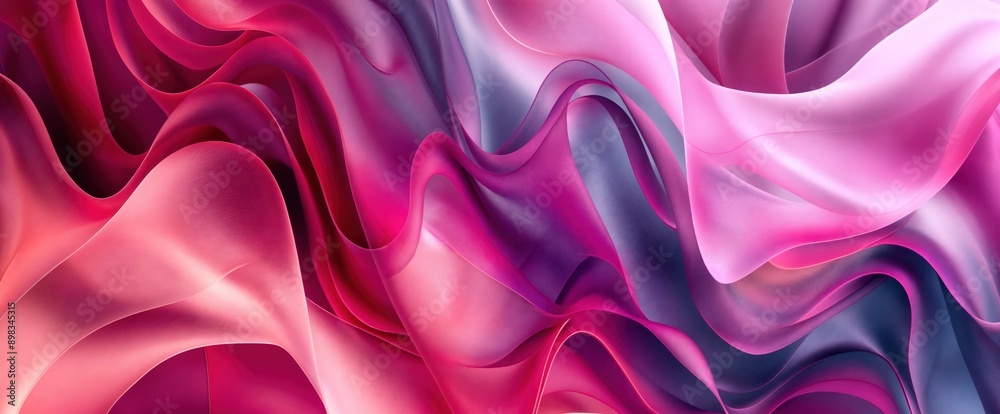 Fototapeta premium Abstract Pink And Purple Waves