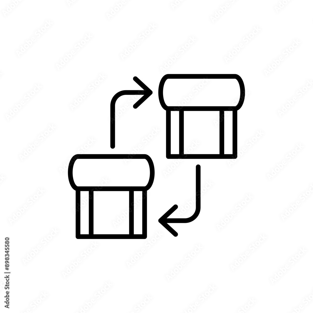 Carpet exchange outline icons, minimalist vector illustration ,simple transparent graphic element .Isolated on white background Carpet exchange outline icons, minimalist vector illustration ,simple transparent graphic element .Isolated on white background