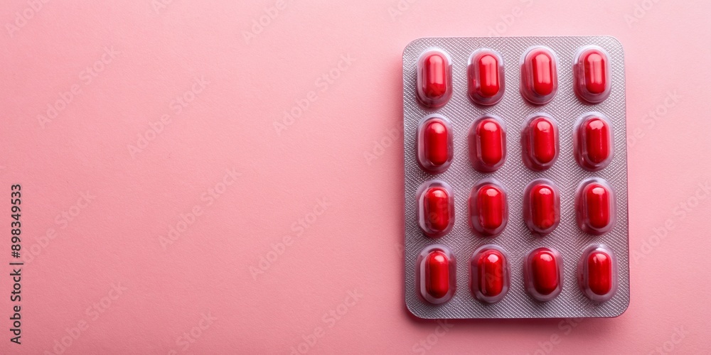 red pills on white background red pills on white background