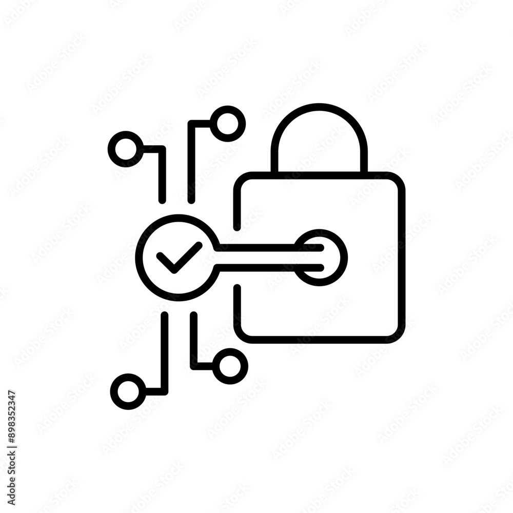 Data encryption outline icons, minimalist vector illustration ,simple transparent graphic element .Isolated on white background Data encryption outline icons, minimalist vector illustration ,simple transparent graphic element .Isolated on white background