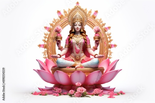 Lakshmi representation spirituality cross-legged. . photo