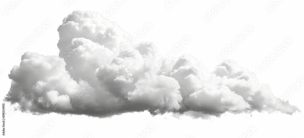 A 3D rendering of puffy cumulus clouds with ozone special effect A 3D rendering of puffy cumulus clouds with ozone special effect