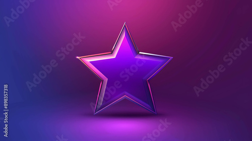 Shiny purple star on a purple and blue gradient background.