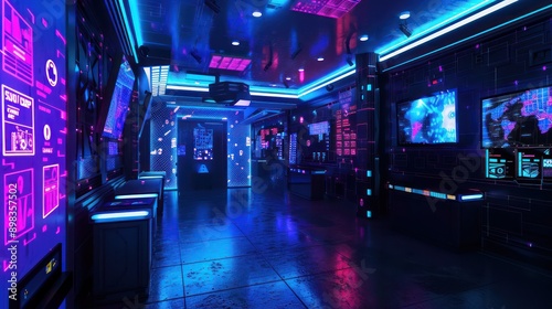 Wallpaper Mural digital escape room where teams solve puzzles virtually, with screens displaying clues and timer countdowns Torontodigital.ca