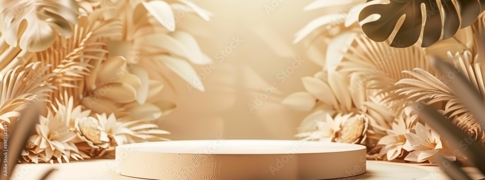 Decorative 3D product display stand abstract pastel light on stage podium background. Cream studio minimal scene wall pink white shadow room render blue empty floor luxury circle. Decorative 3D product display stand abstract pastel light on stage podium background. Cream studio minimal scene wall pink white shadow room render blue empty floor luxury circle.