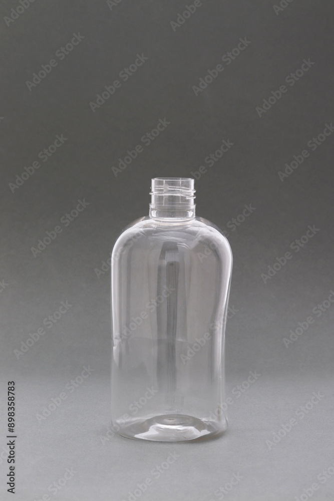 Studio shot of empty plastic detergent or shampoo bottle Studio shot of empty plastic detergent or shampoo bottle