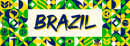 Brazil Independence Day. Happy national holiday. Freedom day. Celebrate annual in September 7