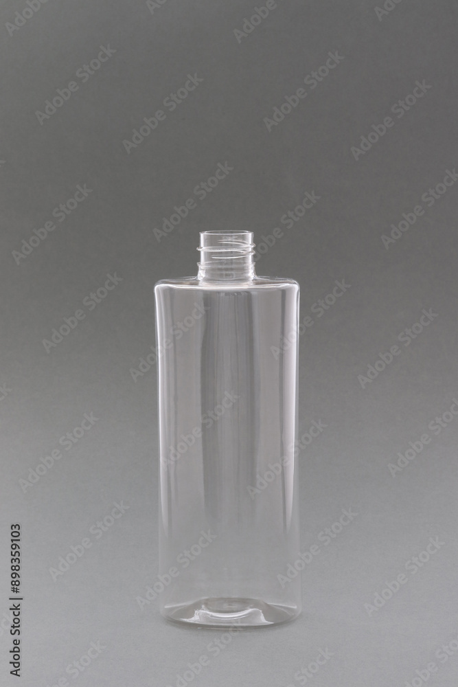 Studio shot of empty plastic detergent or shampoo bottle Studio shot of empty plastic detergent or shampoo bottle