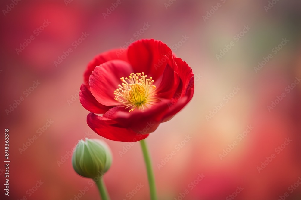 Persian buttercup flower bokeh background, AI Generated Persian buttercup flower bokeh background, AI Generated