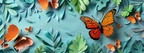 Garden spring butterfly background summer flower field white color season banner daisy wild morning nature meadow bloom teal. Garden spring butterfly background summer flower field white color season