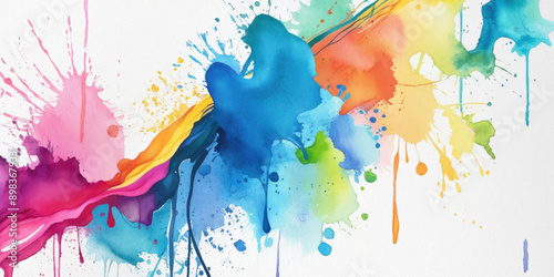 Vector abstract colorful background art colors in a splash of paint artistic colorful paint splattered