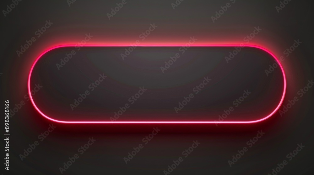 Neon light frame glowing on a black wall background Neon light frame glowing on a black wall background