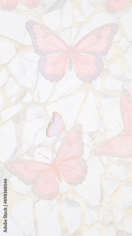 Fototapeta premium Butterfly pattern marble wallpaper backgrounds abstract fragility.
