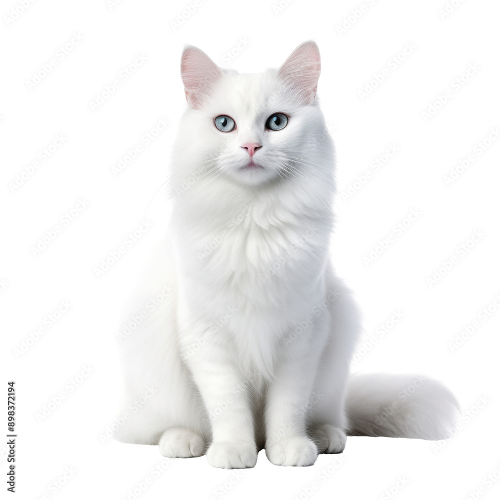 Naklejka premium cat looking isolated on white