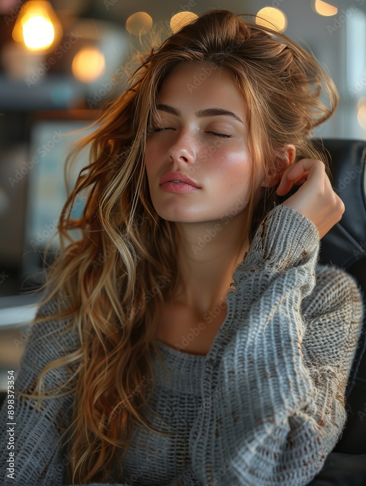 Young Woman Experiencing Neck Pain