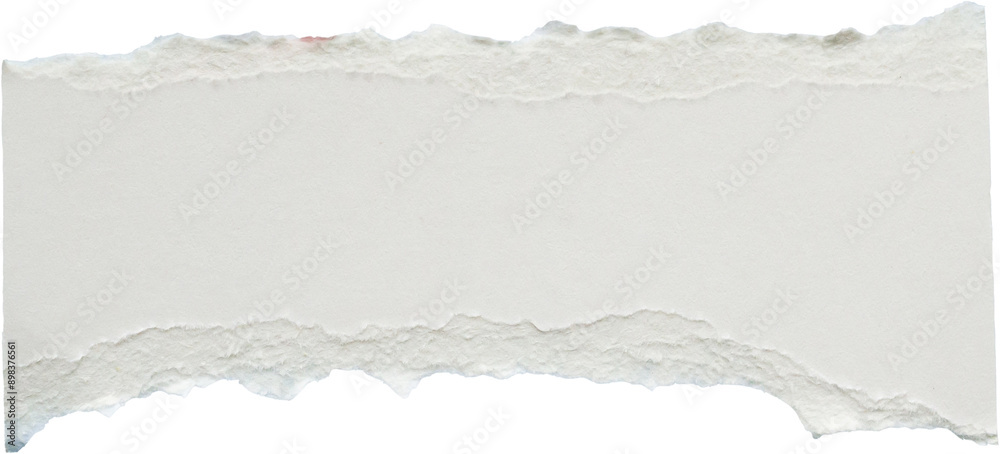 White ripped paper torn edges strips isolated on white background White ripped paper torn edges strips isolated on white background