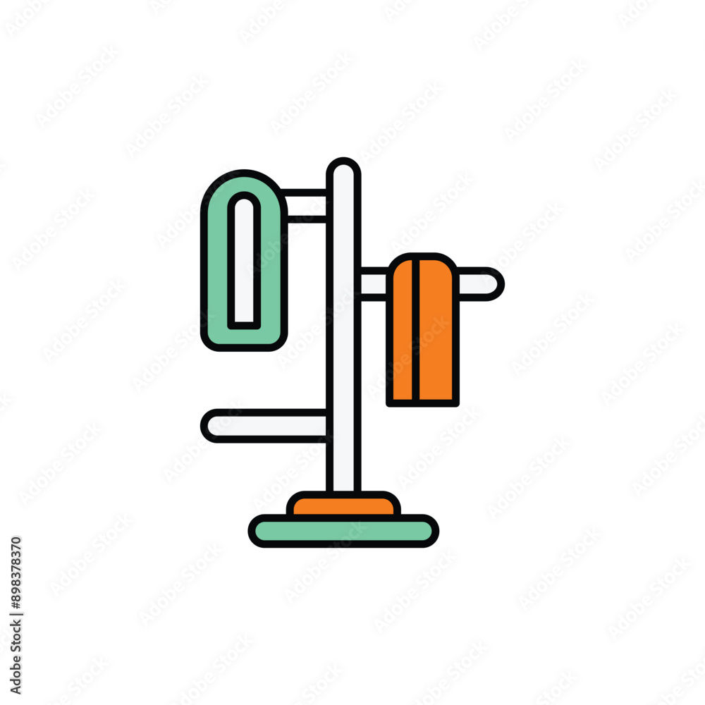 Coat Stand icon design with white background stock illustration Coat Stand icon design with white background stock illustration