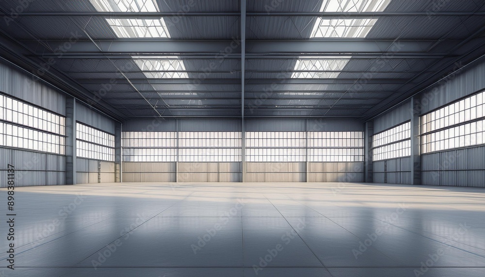 Empty building background. Empty industrial building. Empty industrial ...