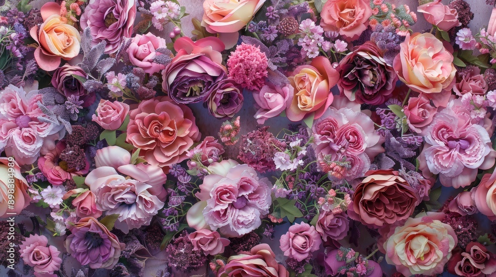 Floral backdrop in lovely shades of pink and purple Floral backdrop in lovely shades of pink and purple