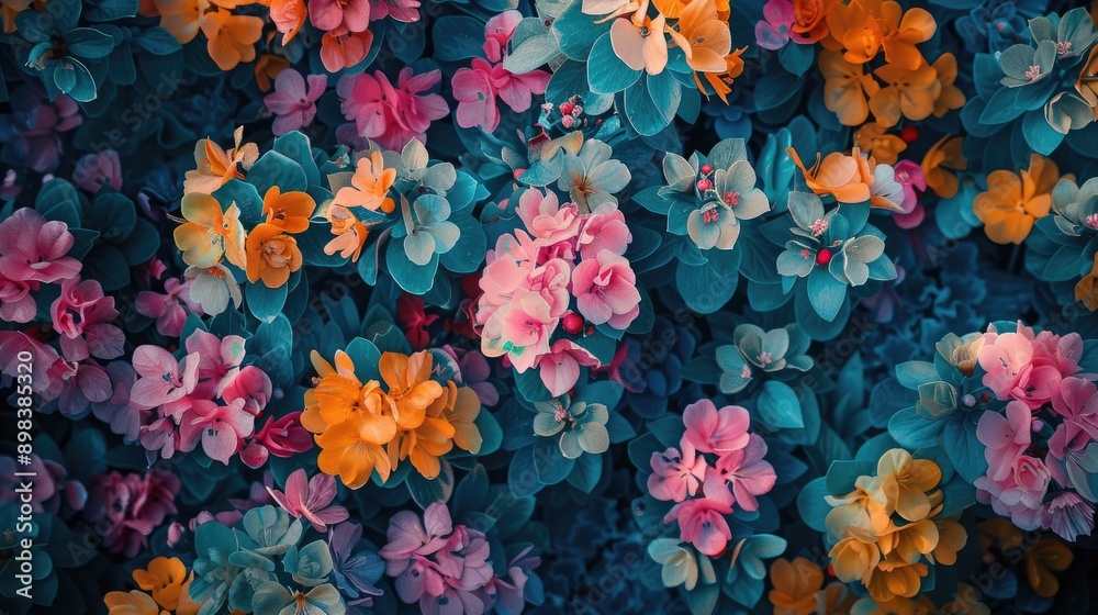 Floral Background on the Street Floral Background on the Street