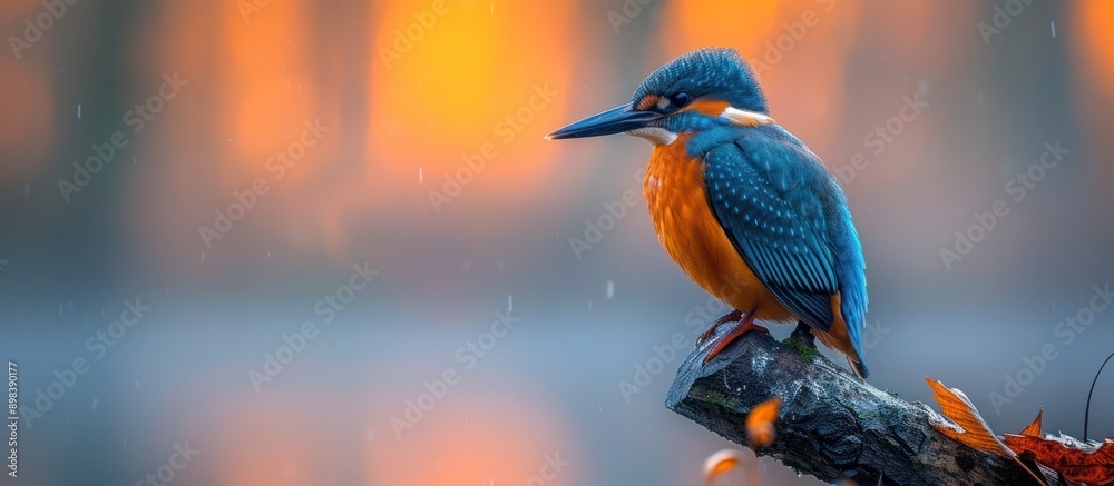 Kingfisher Perched on a Branch with a Blurred Background Kingfisher Perched on a Branch with a Blurred Background