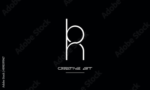 HB, BH, H, B abstract letters logo monogram