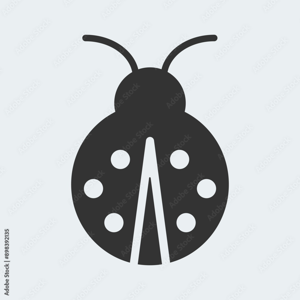 Ladybug icon vector design silhouette Ladybug icon vector design silhouette
